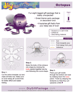 DIY Gift & Craft Octopus Template sample page.