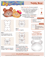 DIY Gift & Craft Teddy Bear Template sample page.